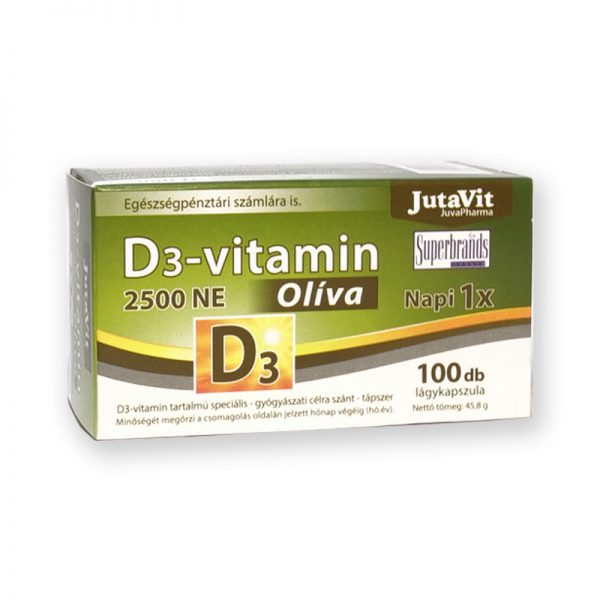 JutaVit D3-vitamin 2500 NE Oliva Napi 1x 100db